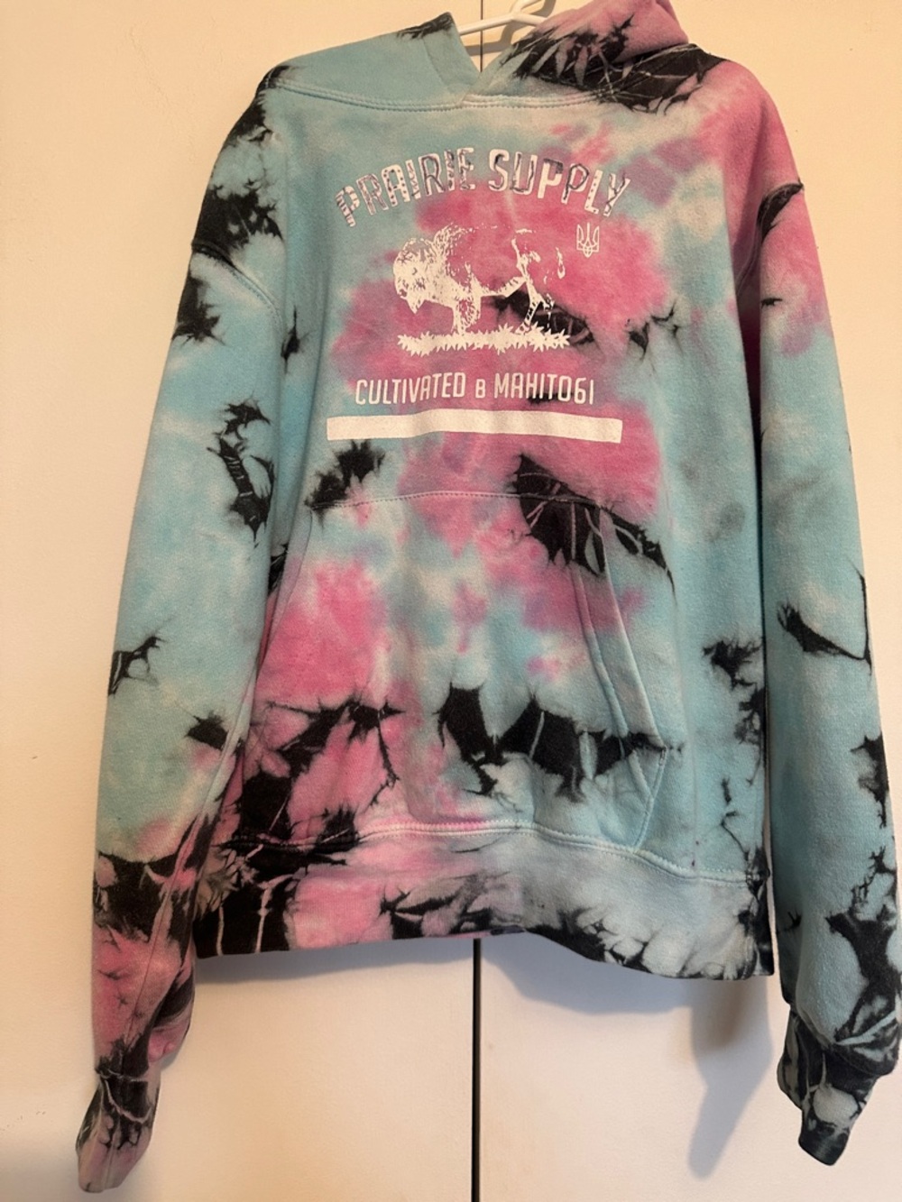 Kids Tie-Dye Hoodie - Pink & Blue